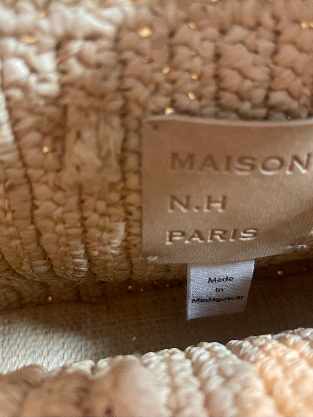 Natural Raffia Mini Tote Bag - Picture 6 of 8